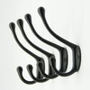 Craftsman Road Vintage Cast Iron Wall Hooks (Black Texture Finish,