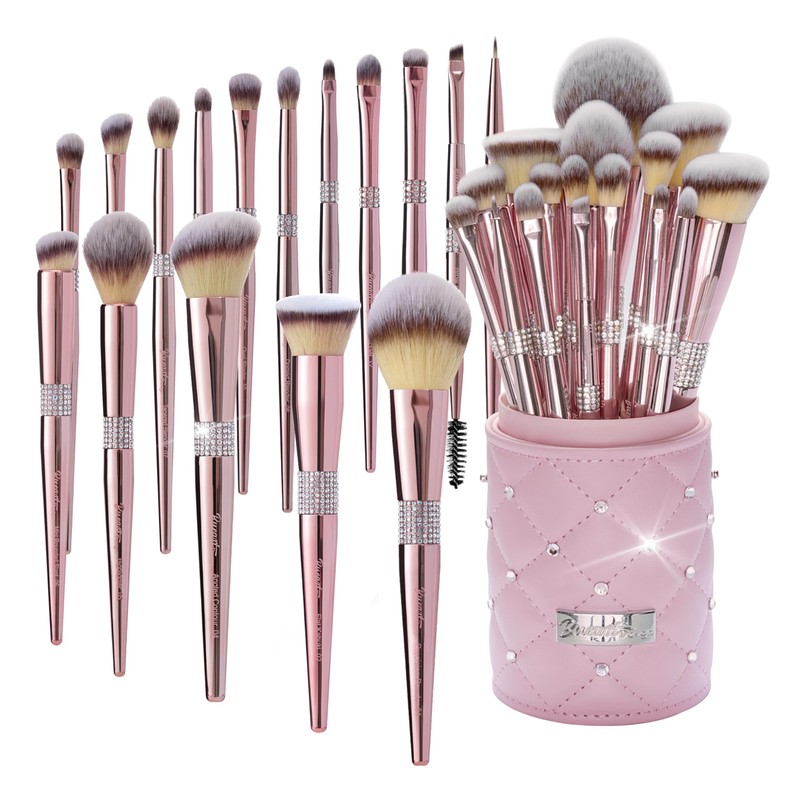 Bueart Professional Makeup Brush Set, 16 Pieces Rose Gold with