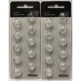 Oticon 2 Packs Oticon miniFit 8mm Power Domes For Hearing Aids. 20 Domes Total.