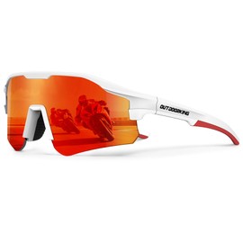 OUTDOORKING Polarized Sports Sunglasses for Men Women Unbreakable Frame Cycling Fishing Wrap Around Sunglasses UV Protection for Fishing Driving Cycling