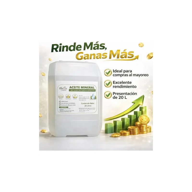 Aceite Mineral Cristalino Pcosmeticos,masajes,geles 20 Lts