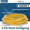 Kalitec 10 Metres H05V-K 1 mm² Yellow Wiring Cable I