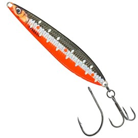Savage Gear Seeker ISP Fishing Lures, UV-Active Hot Spots, Sea Trout Blinker, Mefo Blinker, Blinker from 12 g - 28 g, Trout Blinker (Black Red, 16 g)