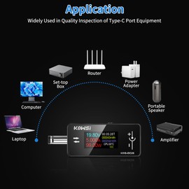 DC Voltage Tester DC Power Meter, 4-30V 0-12A Two-Way Measurement Voltage Current Capacity Amp Volt Voltmeter Ammeter Detector Digital Tester for DC 5.5 x 2.5/2.1 Port Device