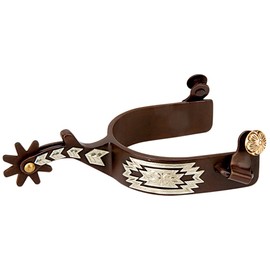 Weaver Leather Men's Spur with Engraved German Silver Trim