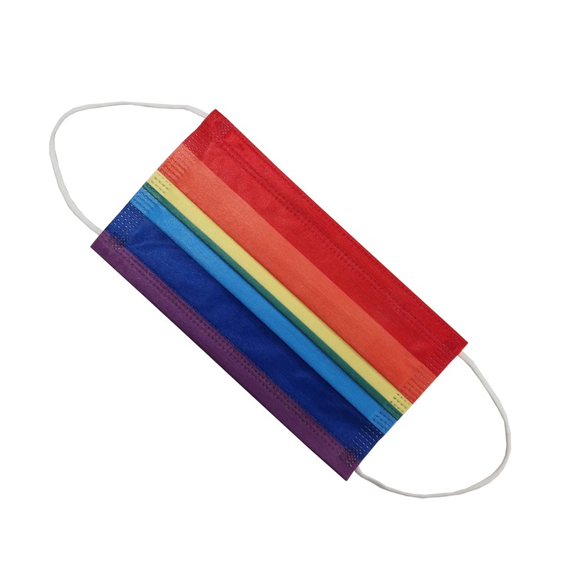 Komonee Face Mask 3 Ply Disposable Rainbow Dustproof Mouth Cover