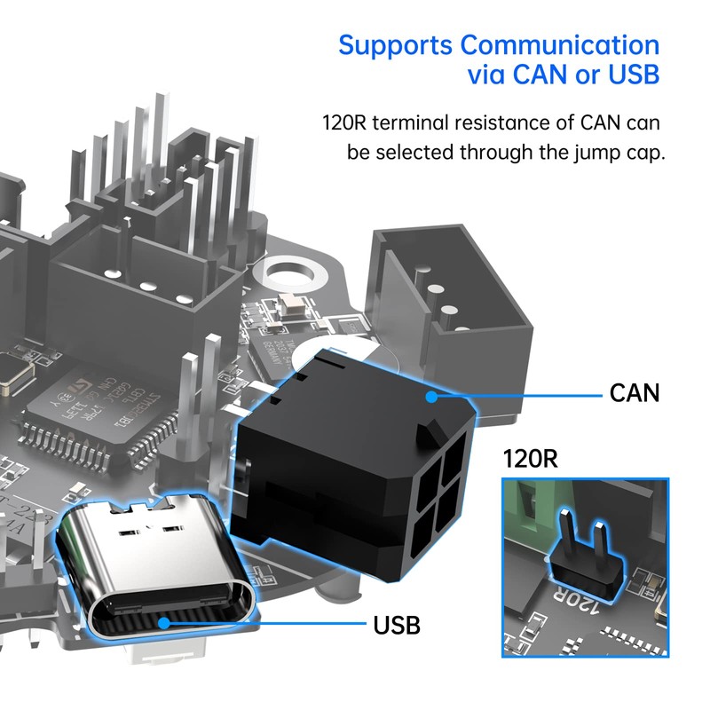 BIGTREETECH EBB36 CAN V1.2 Support CAN Bus Connection, Onboard TMC2209