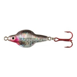 Lindy Rattl'N Flyer Spoon Hybrid Ice Fishing Lure Jigging Spoon, Silver Shiner, 1/4 oz
