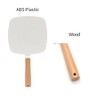 YEAKE Hand Held Mirror with Handle for Makeup,Small Cute Wood