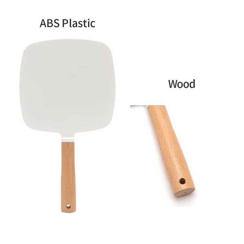 YEAKE Hand Held Mirror with Handle for Makeup,Small Cute Wood