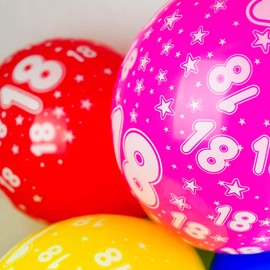 Happium - Balloons Birthday Mixed Colourful Party Decoration Pack of 10 (Age 18)