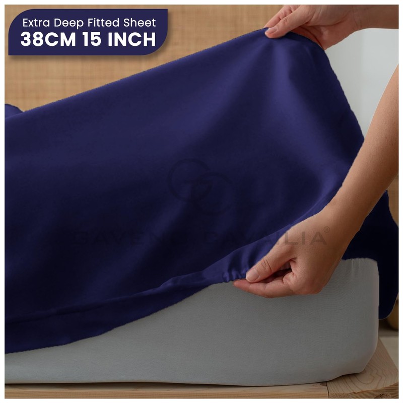 King Size Deep Fitted Sheet- 16"/40 cm Anti Allergy Bedding