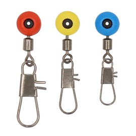 OKVGO 100pcs Fishing Tackle Running Ledger Slider Beads Snap Links Swivels 3 Size with Box