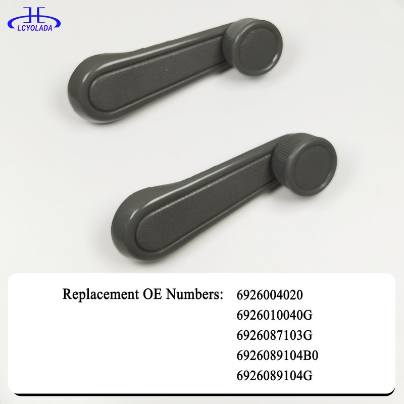 Lcyolada Interior Window Crank Handle, Textured Gray, for Various Toyota