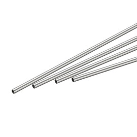 sourcing map 4Pcs 304 Stainless Steel Tube, OD 3mm x 0.2mm Wall Thick 200mm Length Capillary Metal Tubing for Industry Machinery