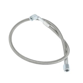 TUCKBOLD 4AN Turbo Oil Feed Line 24" Length Stainless Steel Braided AN4 90 Degree Straight Hose End Pressure Remote Turbocharger Oil Drain Return Line Automotive Parts