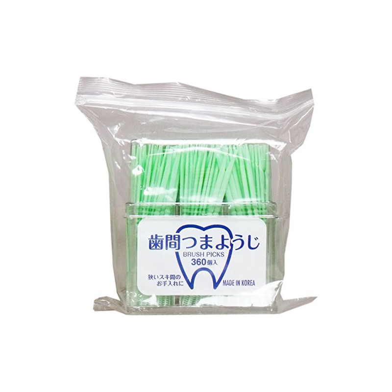 Daikoku Industries Interdental Toothpicks, Brushpicks, 360 Pieces