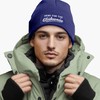 MoonWorks® Men's Knitted Beanie Hat with Patch Saying "Glühwein" Funny