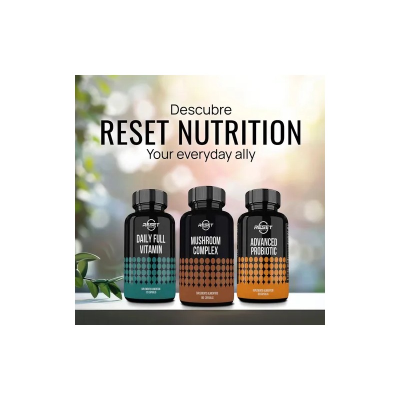 Reset Nutrition Complejo De Hongos Energía Memoria 180 Cáps Sabor