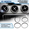 HZ-MONSTAR A/C Vent Ring Outer Trim Decoration Covers, Premium Aluminum