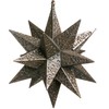 16 Inch Moravian Hanging Tin Star Light - Flower Cut
