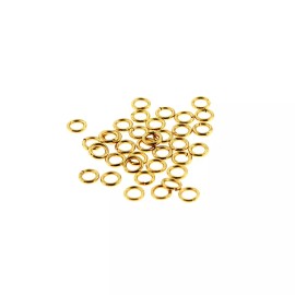 Unbranded Gold Stainless Steel Jump Rings 4mm x 0.8mm - Open 20 Gauge - 50 Rings - SS069