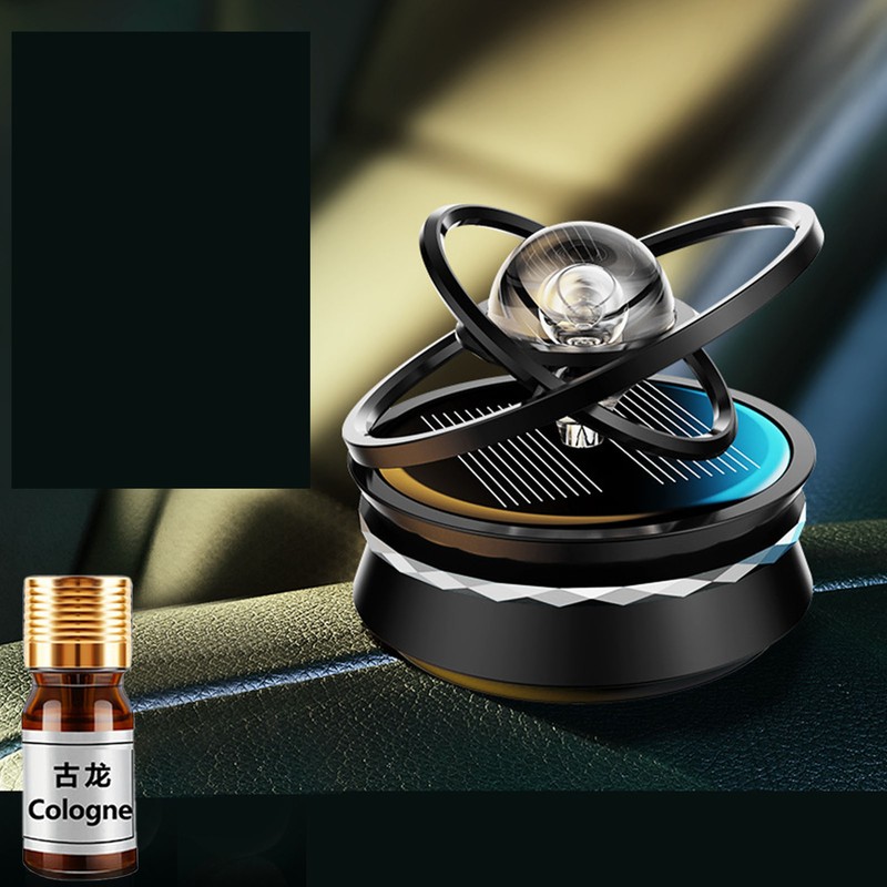 Car Aromatherapy Solar Energy Suspended Crystal Ball Rotating Car Aroma
