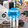 Maximm Extension Cord White 25 Ft with Automatic Closing Hook,