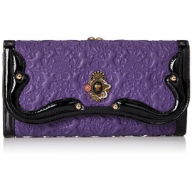 ANNA SUI Serpan Women's Long Wallet with Clasp, purple