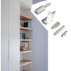 cSeao 125Pcs Shelf Pins Kit, 5 Styles Nickel Plated Shelf