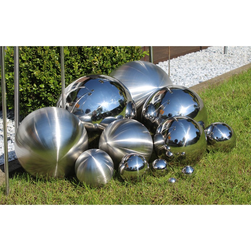 Stainless Steel Decorative Ball Silver Garden Decoration Rose Ball Flower