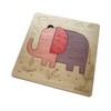 Playful Elephant Wooden Puzzle for Kids | 3 Piece Jigsaw