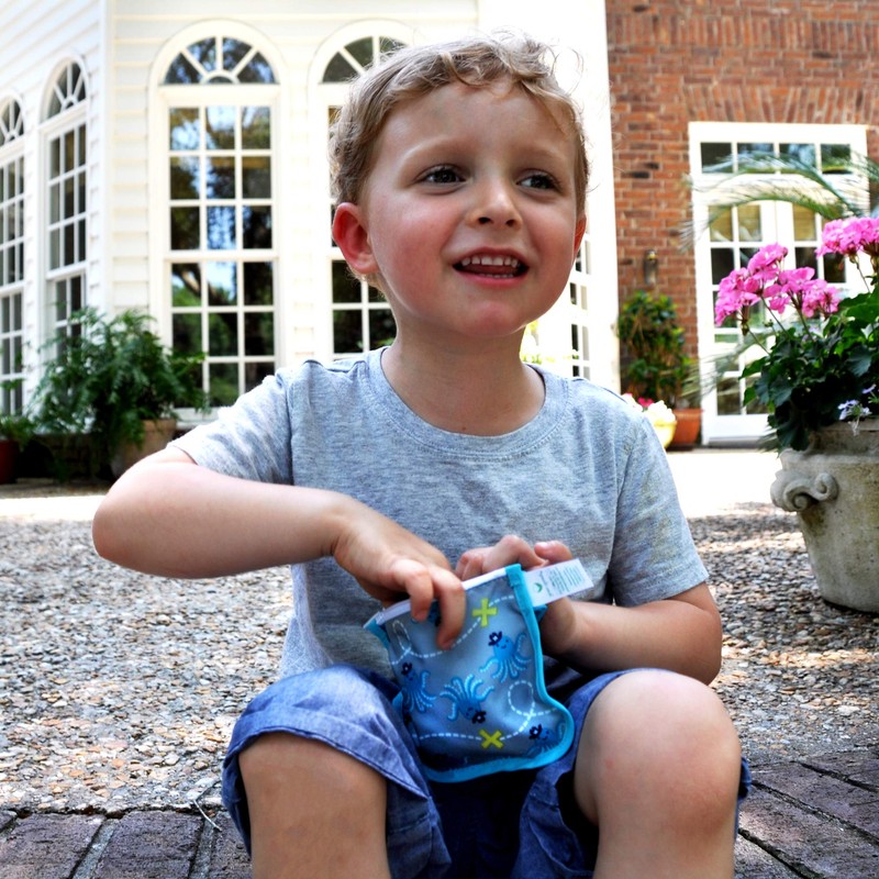 green sprouts Reusable Snack Bags (2 Pack)-Green Safari, Green