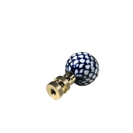 Royal Designs, Inc. Decorative Chinoiserie Fish Scale Lamp Finial, F-5085-PB-1, Polished Brass