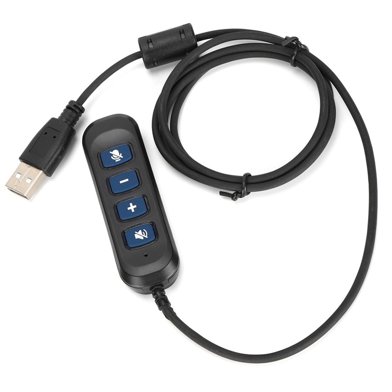 H901 USB Plug QD Cable Adaptor Adjustable Volume Call Center