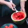 Watermelon Fork Slicer, 2-in-1 Portable Stainless Steel Watermelon Cutter, 2