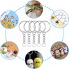 OFKPO 100Pcs Keychain Ring with Chain, Open Jump Rings Metal