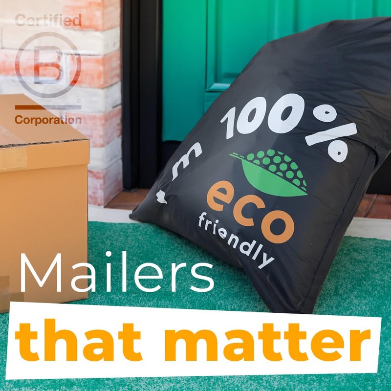 Simplelifeco UK Eco Friendly Compostable Mailing Bags (Large: 14 x