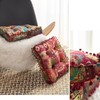 ELEFOCUS Red Bohemian Seat Cushion,Indoor Boho Chair Cushions for Dining