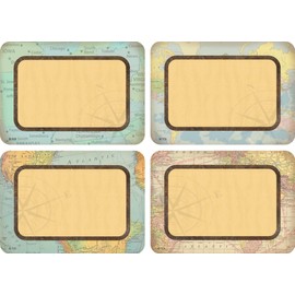 Teacher Created Resources Travel The Map Name Tags/Labels Multi-Pack 3.5 * 2.5 inches