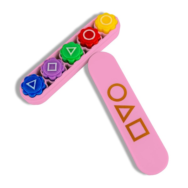 frulusian Gonggi Game,Gonggi Weighted Korean Game,5 Premium Marbles + Box,