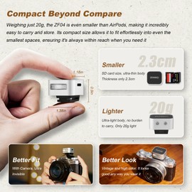 Zeni ZF04 Camera Flash, 6500 K ± 200 K Mini Manual Flash for Canon, Sony, Fuji, Nikon, Panasonic, Olympus