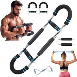 Twister arm Trainer,Arm Chest Trainer,Adjustable Chest Workout Equipment,Chest Workout Equipment,Portable Spring Resistance ，with 8-Shaped Muscle Relaxation Band，for Strength Training and Home Gym