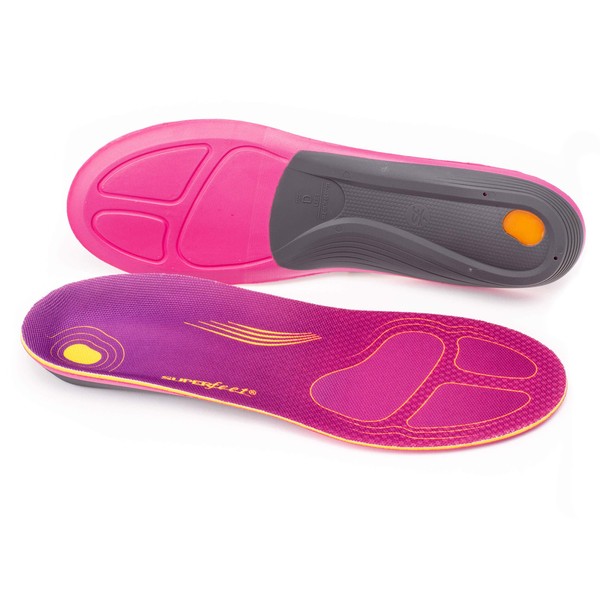 Superfeet Run Comfort Women's Orthotic Insoles - Arch Support Insoles for Running Shoes - Plum - 8.5-10 Women