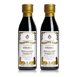 Giuseppe Giusti Italian Crema Balsamic Glaze Vinegar Reduction of Modena IGP, Natural Flavored Balsamic Vinegar Made With Balsamic Vinegar of Modena, Imported from Italy - 8.45 fl oz - Pack of 2