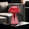 NOTOC Dimmable Mushroom lamp,red Glass Mushroom Bedside Table Lamp,Village Style