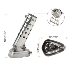 2pcs Motorcycle Inner Silencer Inner Baffle Silencer Silencer Exhaust Baffle Volume Adjustment Exhaust Muffler Inlet Diameter 0.9 inch (22 mm) Outlet Diameter 1.0 inch (25 mm) General Purpose
