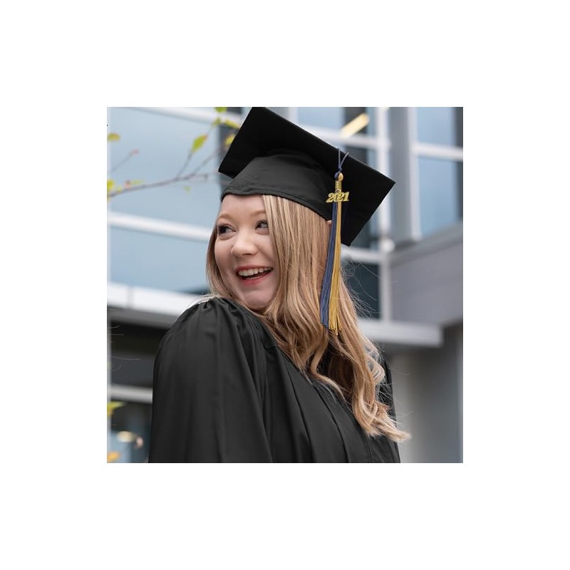 Endea Graduation Double Color Tassel with Gold Date Drop (Dark