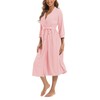 MAGIC ARMOR Women's Bathrobe Lightweight 3/4 Sleeve Dressing Gown Soft