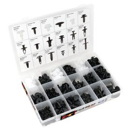 Performance Tool W5242 215pc Chrysler Trim Clips | Trim Clips for Doors, Bumpers, Paneling & More | Most Popular Sizes for Chrysler | Includes Case & Picture Insert for Quick Part Identification